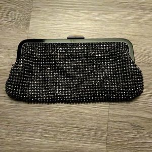 Bcbg crystal rhinestone clutch bag purse